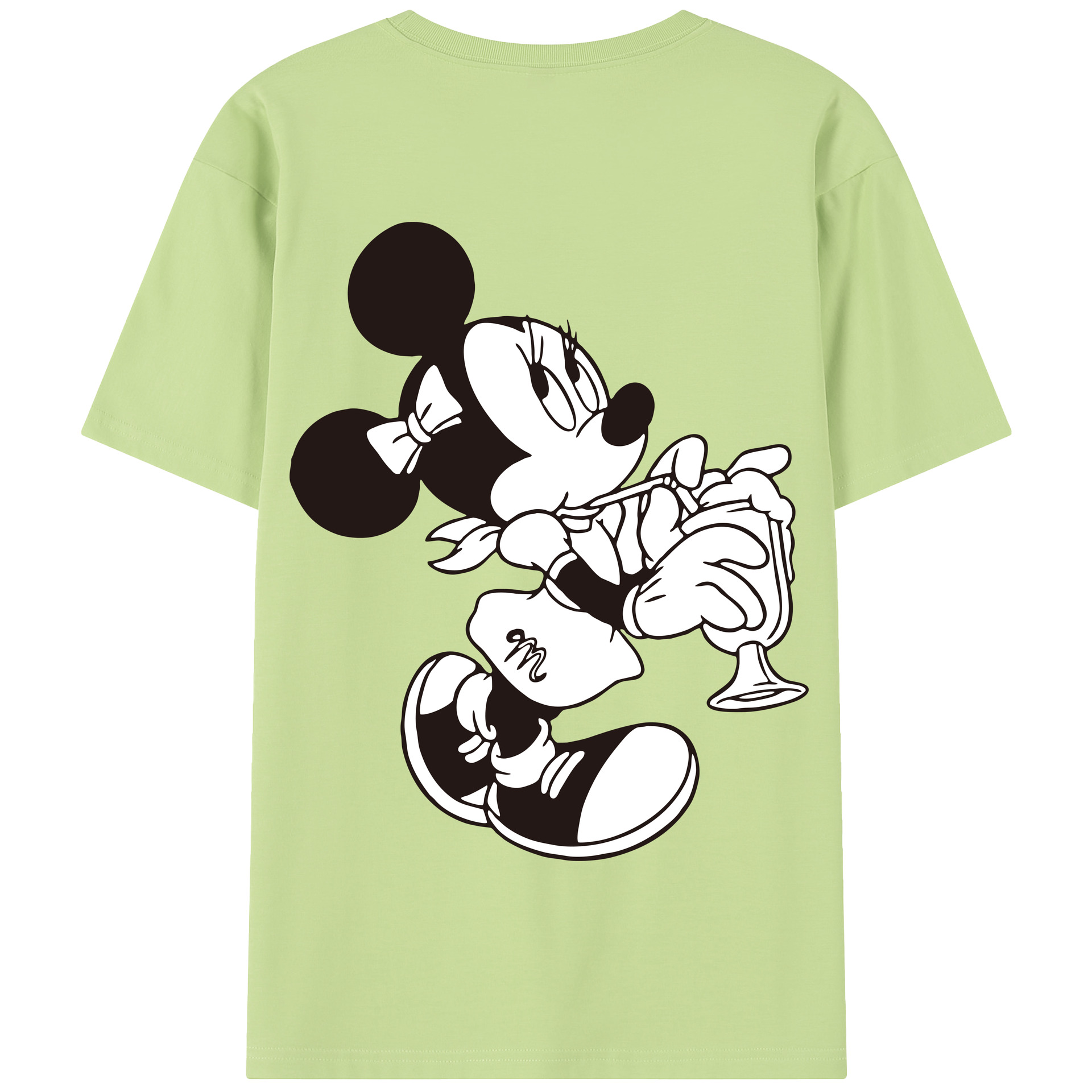 （画像用） ミッキーマウス Mickey Mouse 綿100％半袖Tシャツ（背面プリント）